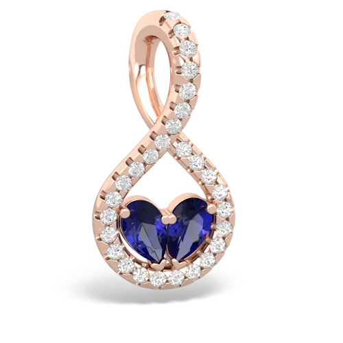 lab sapphire-lab sapphire pave twist pendant