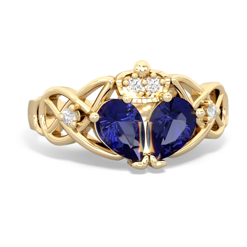 lab sapphire-lab sapphire claddagh ring