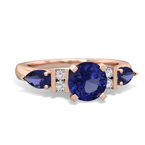 onyx-blue topaz engagement ring