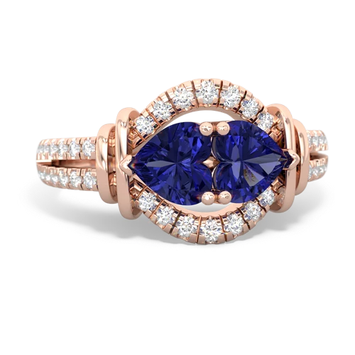 lab sapphire-lab sapphire pave keepsake ring