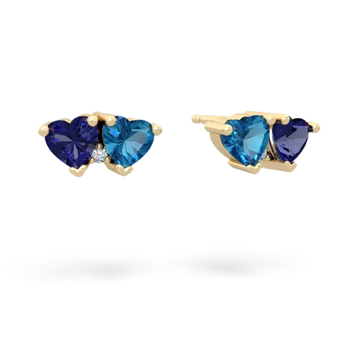 lab sapphire-london topaz  earrings