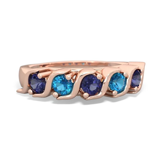 lab sapphire-london topaz timeless ring