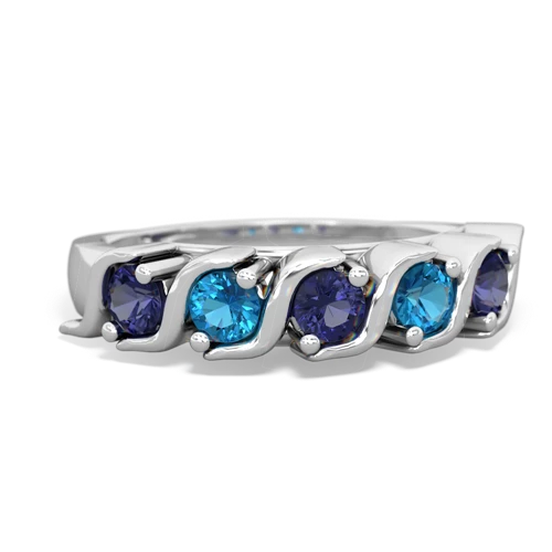 lab sapphire-london topaz timeless ring