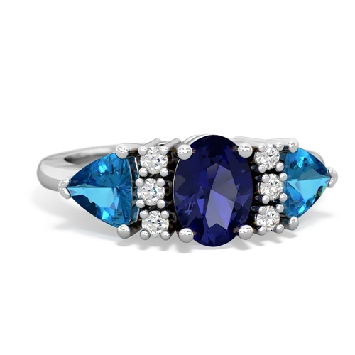 lab sapphire-london topaz timeless ring