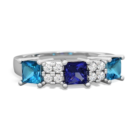 lab sapphire-london topaz timeless ring