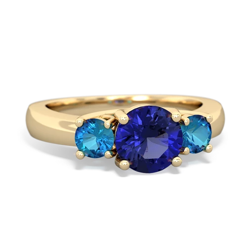 lab sapphire-london topaz timeless ring