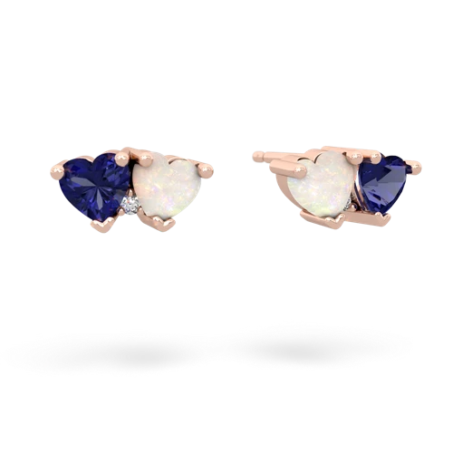 lab sapphire-opal  earrings