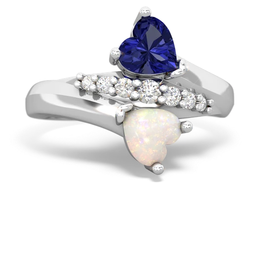 lab sapphire-opal modern ring