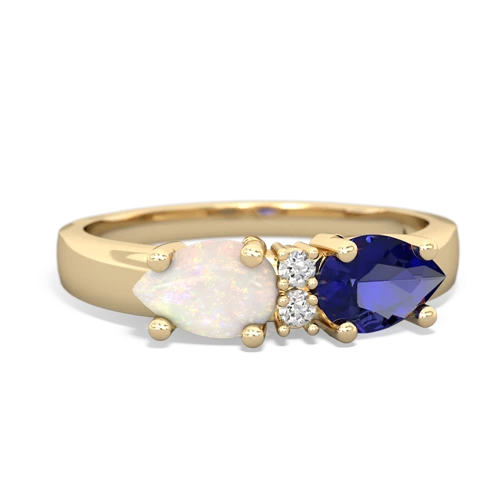 lab sapphire-opal timeless ring