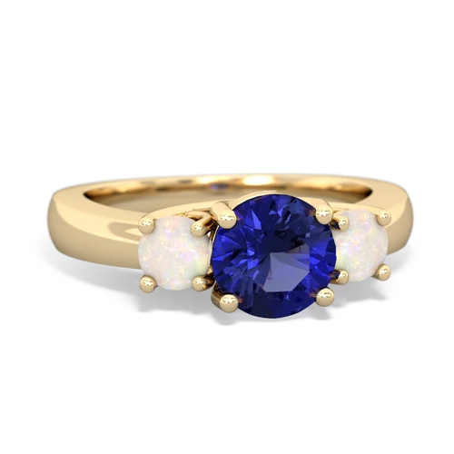 lab sapphire-opal timeless ring