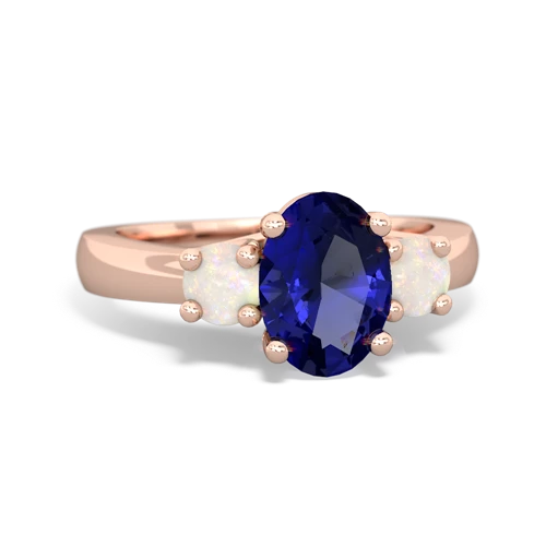 lab sapphire-opal timeless ring