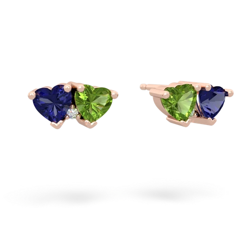 lab sapphire-peridot  earrings