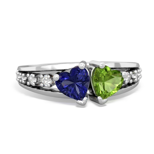 lab sapphire-peridot modern ring