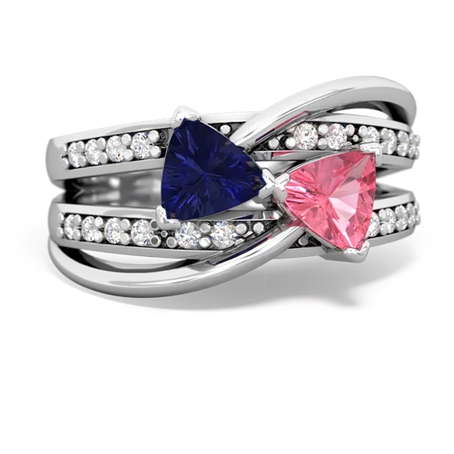 lab sapphire-pink sapphire couture ring