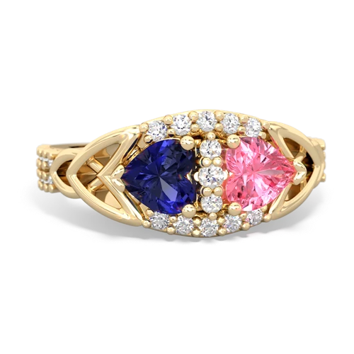 lab sapphire-pink sapphire keepsake engagement ring