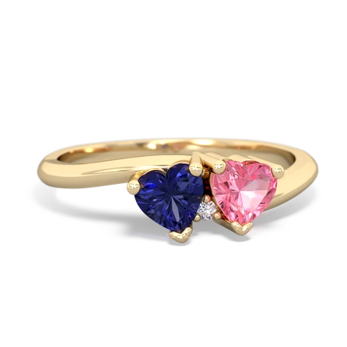 lab sapphire-pink sapphire sweethearts promise ring