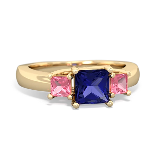 lab sapphire-pink sapphire timeless ring