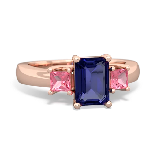 lab sapphire-pink sapphire timeless ring