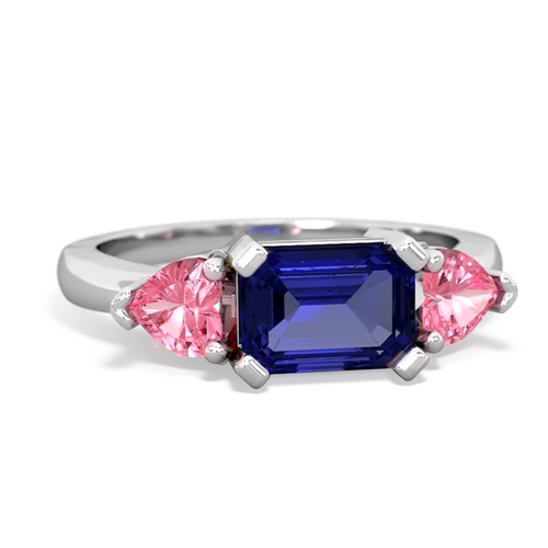 lab sapphire-pink sapphire timeless ring