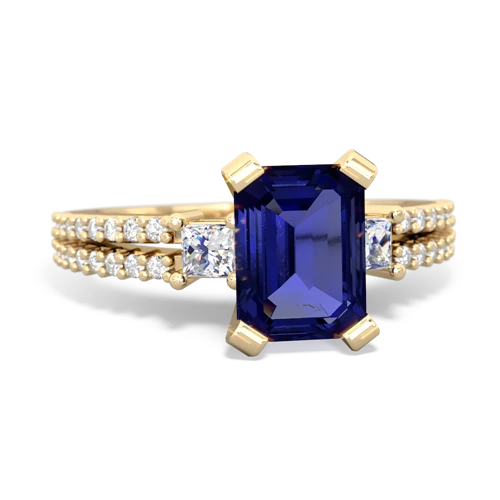 lab sapphire engagement ring