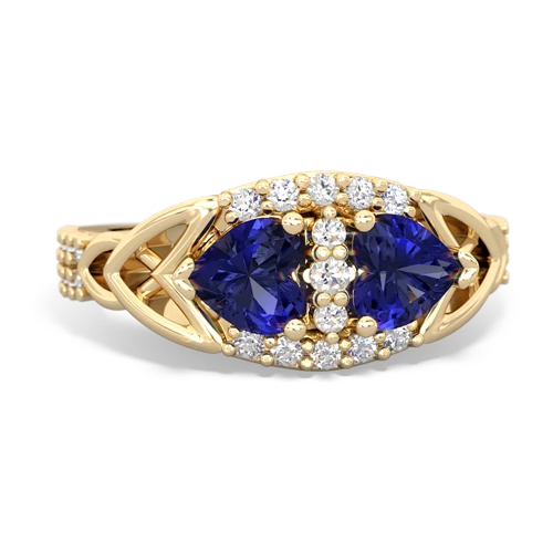 lab sapphire keepsake engagement ring