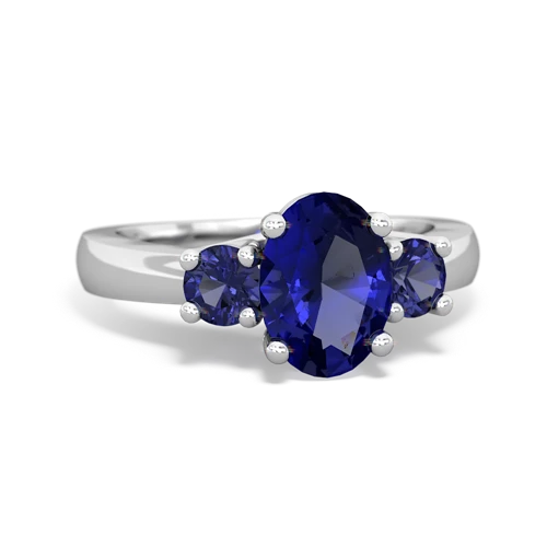 lab sapphire timeless ring