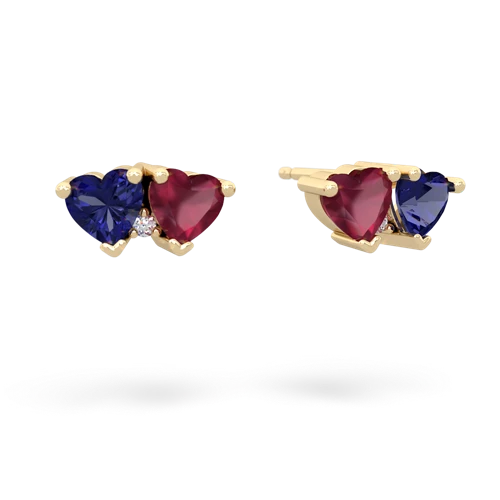 lab sapphire-ruby  earrings