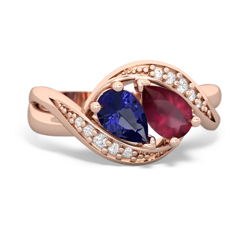 lab sapphire-ruby keepsake curls ring