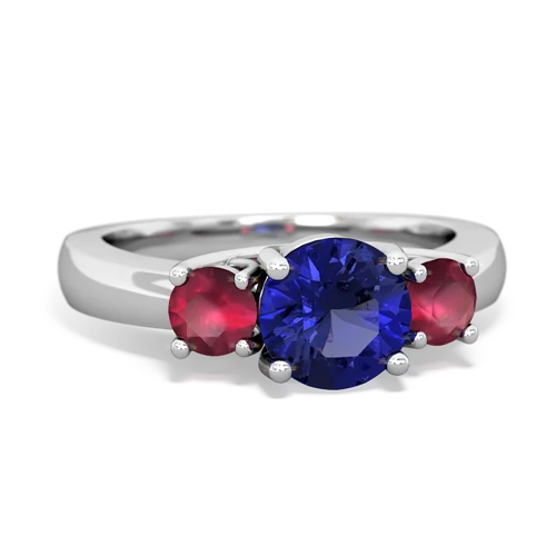 lab sapphire-ruby timeless ring