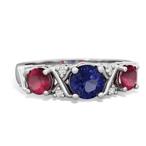 lab sapphire-ruby timeless ring