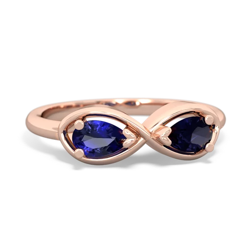 lab sapphire-sapphire infinity ring