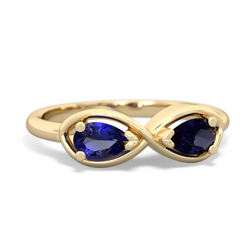 lab sapphire-sapphire infinity ring