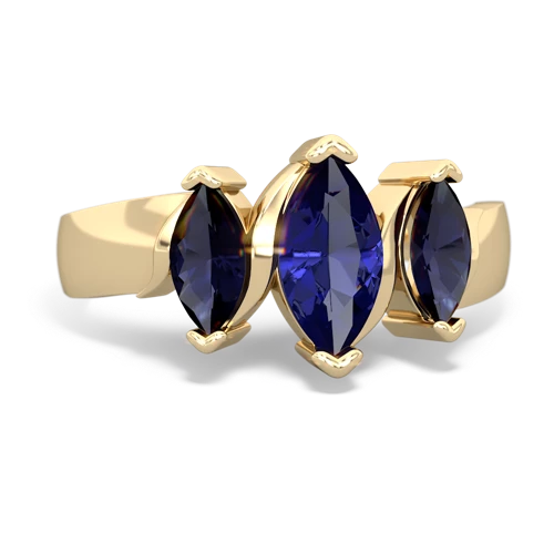 lab sapphire-sapphire keepsake ring