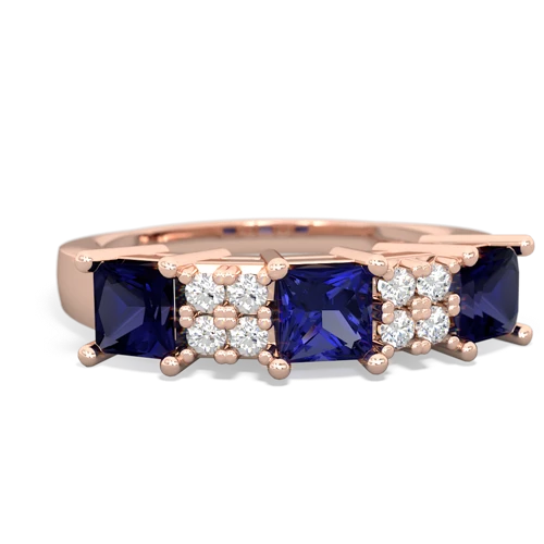 lab sapphire-sapphire timeless ring