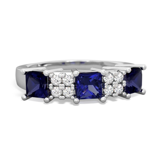 lab sapphire-sapphire timeless ring