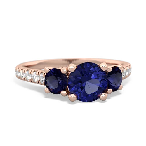 lab sapphire-sapphire trellis pave ring