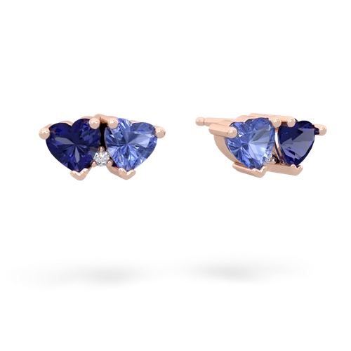 lab sapphire-tanzanite  earrings