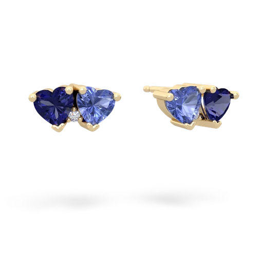 lab sapphire-tanzanite  earrings