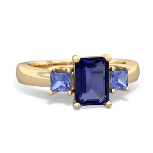 lab sapphire-tanzanite timeless ring