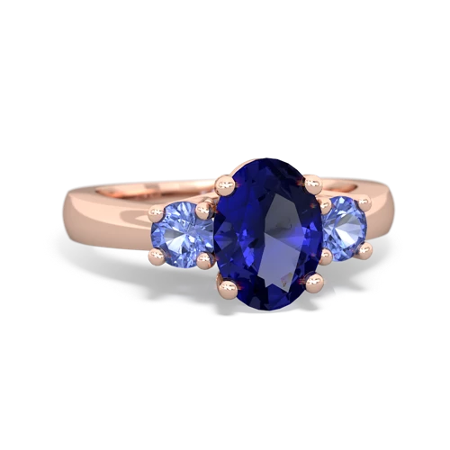 lab sapphire-tanzanite timeless ring