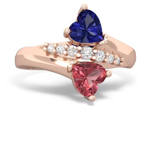 lab sapphire-tourmaline modern ring