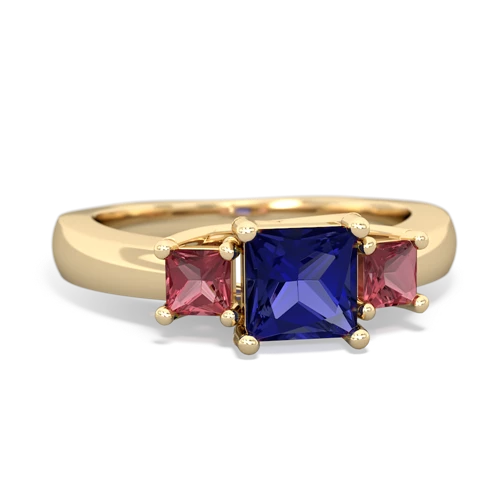 lab sapphire-tourmaline timeless ring