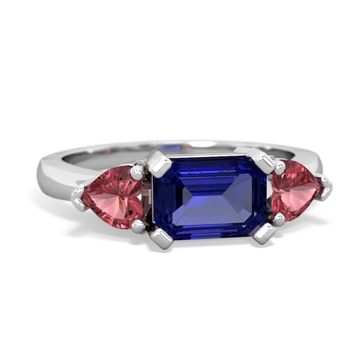 lab sapphire-tourmaline timeless ring