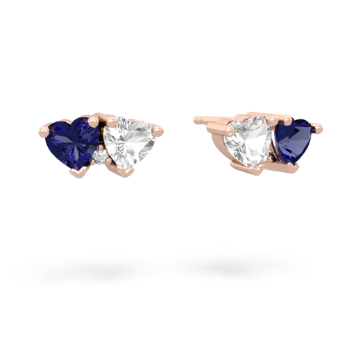 lab sapphire-white topaz  earrings