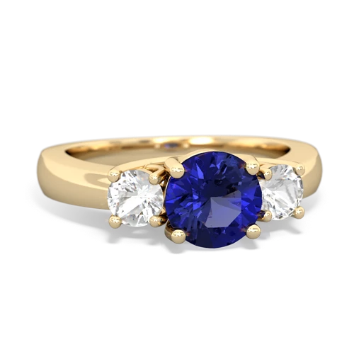 lab sapphire-white topaz timeless ring