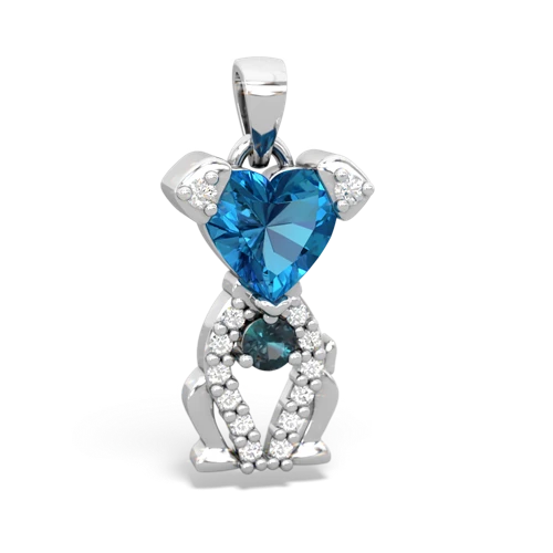 london topaz-alexandrite birthstone puppy pendant