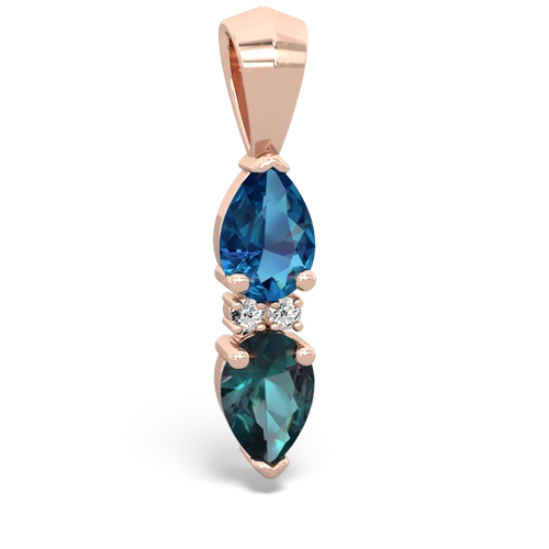 london topaz-alexandrite bowtie pendant