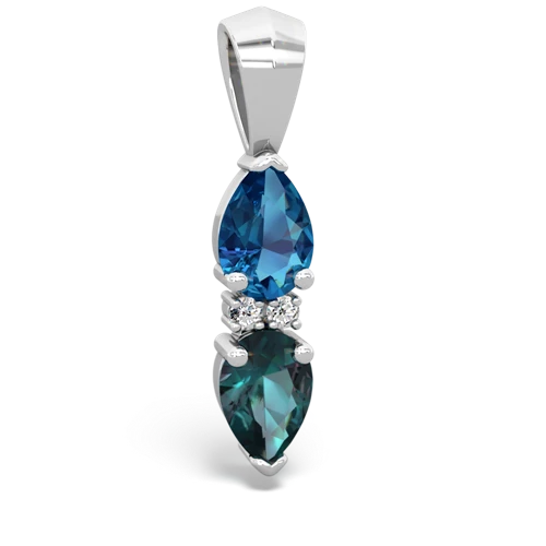 london topaz-alexandrite bowtie pendant