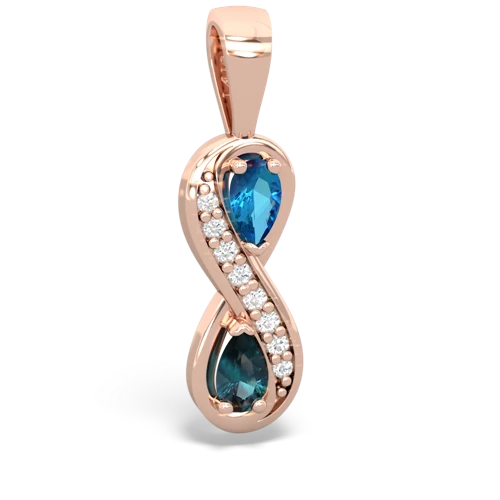 london topaz-alexandrite keepsake infinity pendant