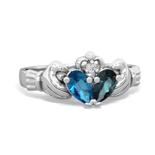 london topaz-alexandrite claddagh ring